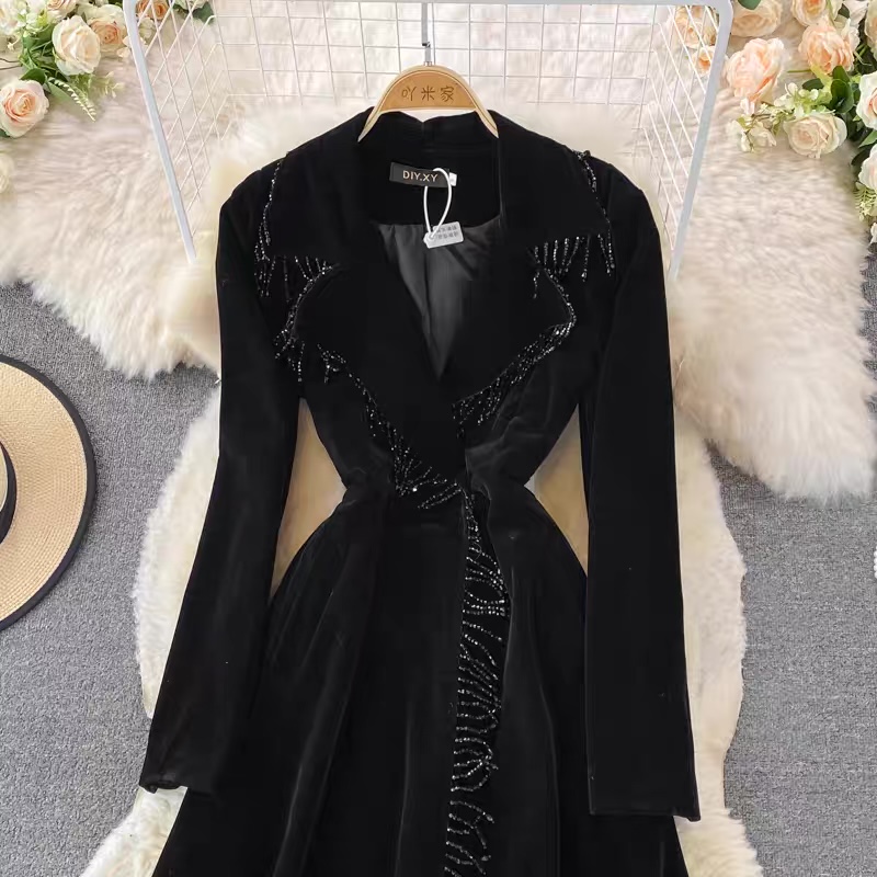 VIP attitude premium  suede dress FD91 images